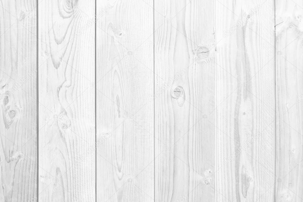 White grey wood color texture horizontal for background. Surface light clean of table top view. Natural patterns for design art work and interior or exterior. Grunge old white wood board wall pattern.