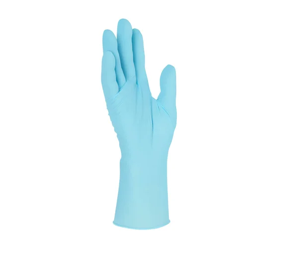 Guantes Médicos Nitrilo Dos Guantes Quirúrgicos Azules Aislados Sobre Fondo — Foto de Stock