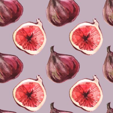 İncirli suluboya deseni