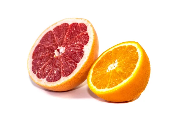 Photo Grapefruit Orange Closeup Isolate — Stock Photo, Image