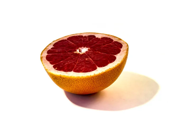 Isolated White Close Grapefruit — Stock Photo, Image