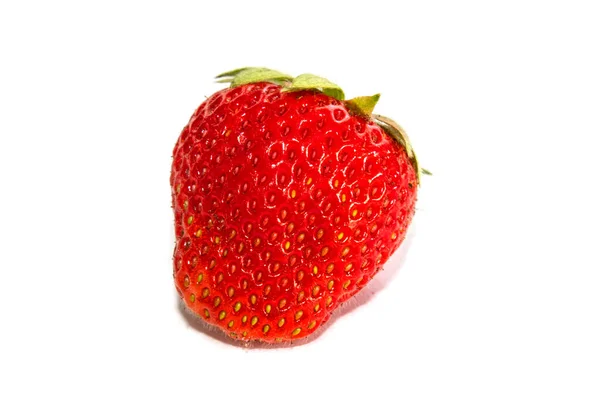 Isoliert Auf Weißem Hintergrund Nahaufnahme Von Erdbeeren — Stockfoto