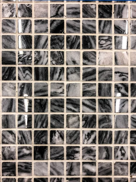 背景やグレーのタイルの質感モザイク壁床 — ストック写真