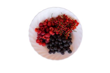 Böğürtlenli tabak, frenk üzümü, ahududu, böğürtlen