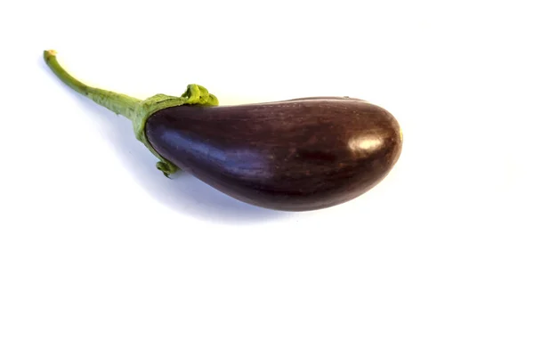 Isolerad Vit Bakgrund Aubergine — Stockfoto