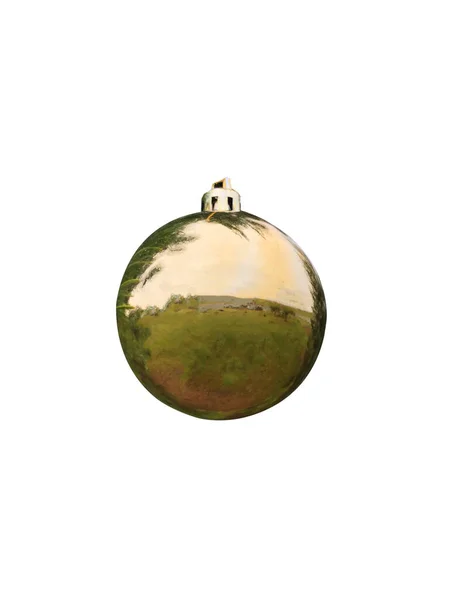 Noel Ağacında Beyaz Arka Planda Noel Balosunda Izole Edilmiş — Stok fotoğraf