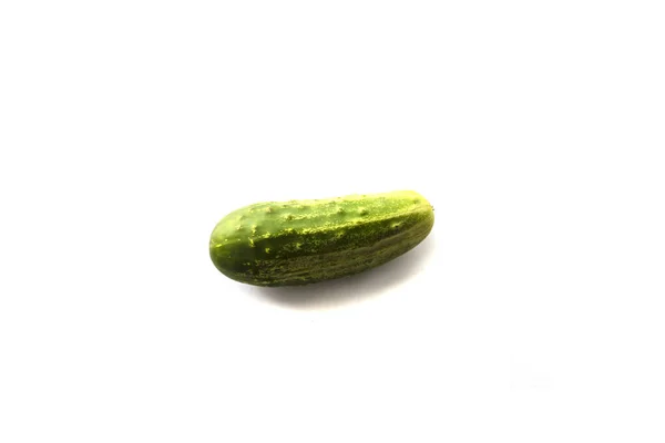 Isolated White Background Cucumber Close Photo — Stock Photo, Image