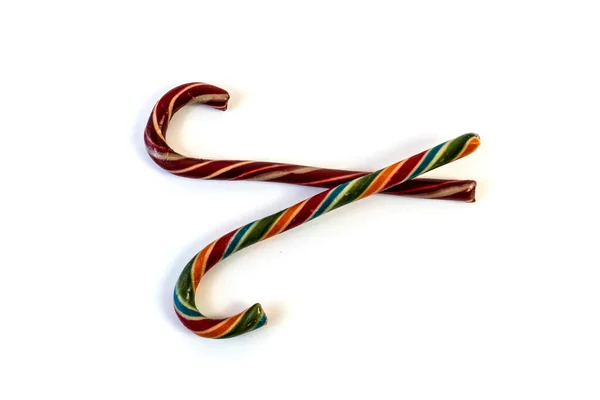 Candy Cane Izolat Element Projektu Boże Narodzenie — Zdjęcie stockowe