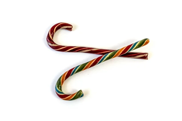 Candy Cane Izolat Element Projektu Boże Narodzenie — Zdjęcie stockowe