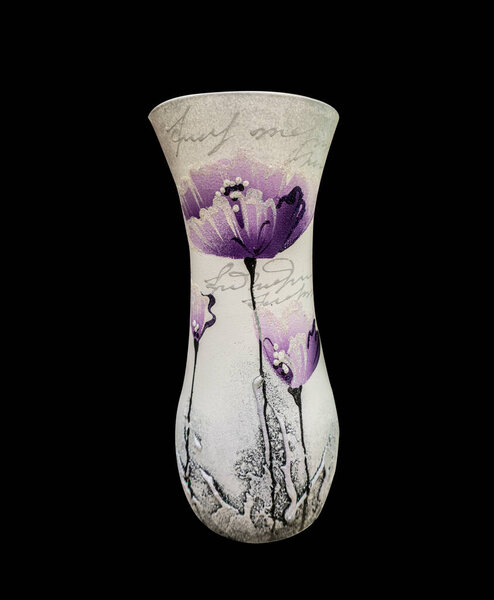 isolated modern flower vase for home design, interior