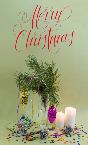 크리스마스 현수막 플라이어 포스터 카드에 문자로 크리스마스 — 스톡 사진