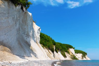 tebeşir kayalıklarla, Jasmund Ulusal Parkı, Rügen, Almanya