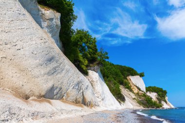 tebeşir kayalıklarla, Jasmund Ulusal Parkı, Rügen, Almanya