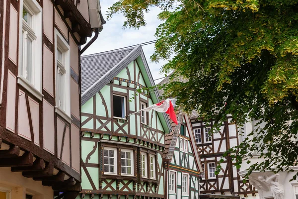 Історичний Фахверкові Будинки Лінці Rhein Німеччина — стокове фото
