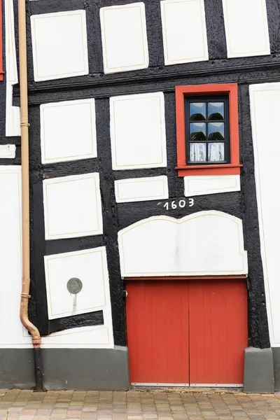 Imagen Una Casa Histórica Entramado Madera Linz Rhein —  Fotos de Stock