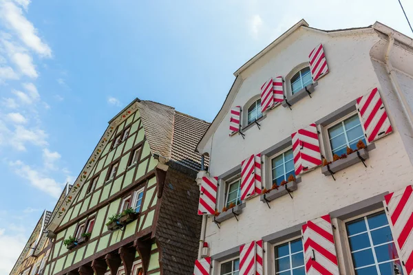 Fasader Historiska Byggnader Linz Rhein Tyskland — Stockfoto