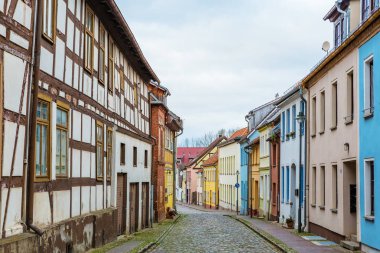 yol Wolgast, Usedom, Almanya eski ev ile