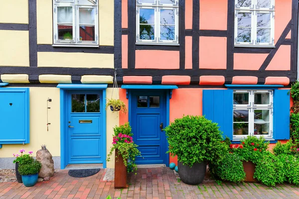 Half Timbered Houses Johanniskloster Unesco Protected Old Town Stralsund Germany — Stock Photo, Image