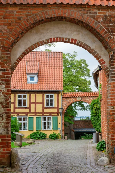 Arco Entrada Para Uma Praça Johanniskloster Cidade Velha Protegida Unesco — Fotografia de Stock