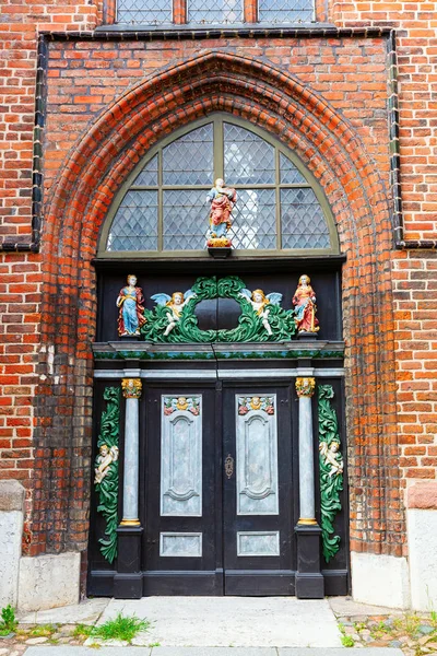 Stralsund Tyskland Maj 2018 Historiska Ornated Dörren Den Gamla Staden — Stockfoto