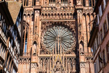 resim ayrıntı ünlü Strazburg Katedrali'ne, Strasbourg, Fransa