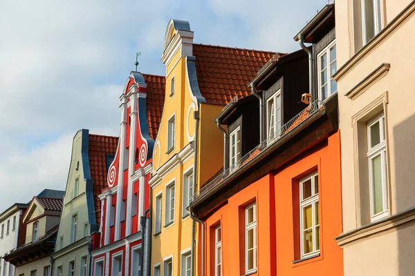 Pittoreske Gevels Van Historische Huizen Stralsund Duitsland — Stockfoto