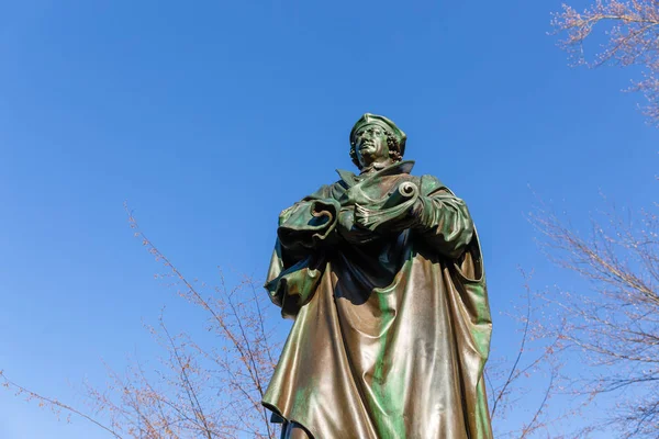 Worms Germany April 2018 Bronze Sculpture Luther Monument Martin Luther — Stock Photo, Image