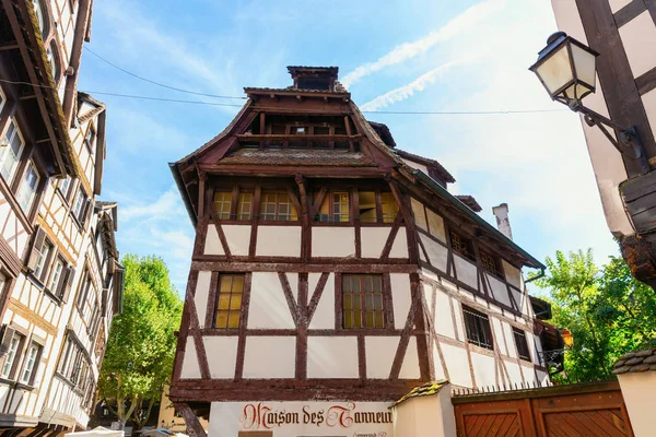 Страсбург Франция Сентября 2018 Года Взгляд Квартал Petite France Неизвестными — стоковое фото