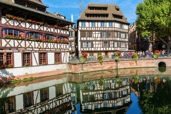 Στρασβούργο Γαλλία Σεπτεμβρίου 2018 Άποψη Της Συνοικίας Petite France Αγνώστων — Φωτογραφία Αρχείου