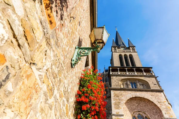 Foto Van Toren Van Kathedraal Van Aken Aken Duitsland — Stockfoto