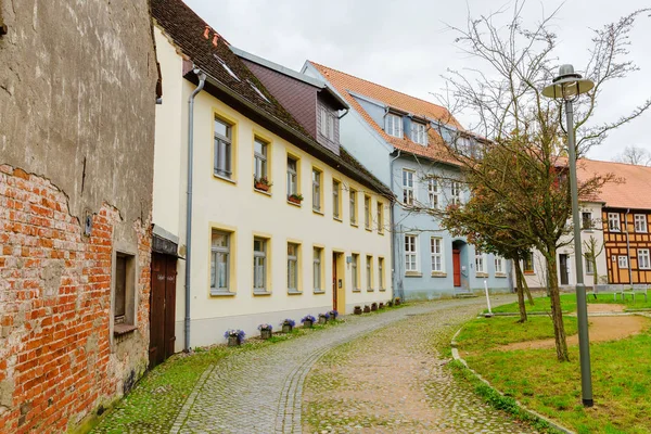 Obrázek Starých Městských Domů Historickém Městě Wolgast Německo — Stock fotografie