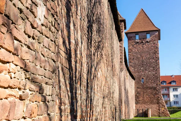 Picture Medieval Roman City Wall Towers Worms Germany — Stock Photo, Image