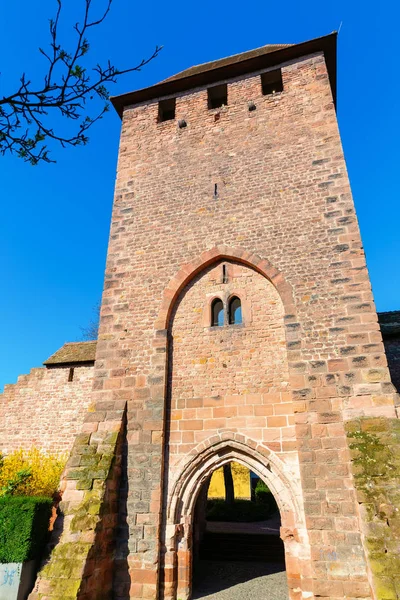 Bild Der Mittelalterlichen Römischen Stadtmauer Mit Würmeltürmen Deutschland — Stockfoto