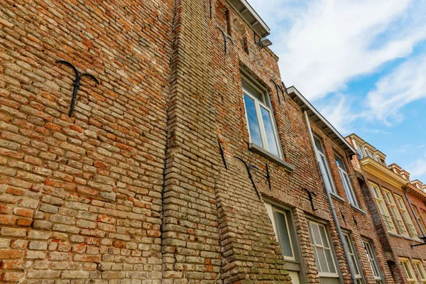 Bild Der Backsteinfassade Eines Mittelalterlichen Gebäudes Nimwegen Niederlande — Stockfoto
