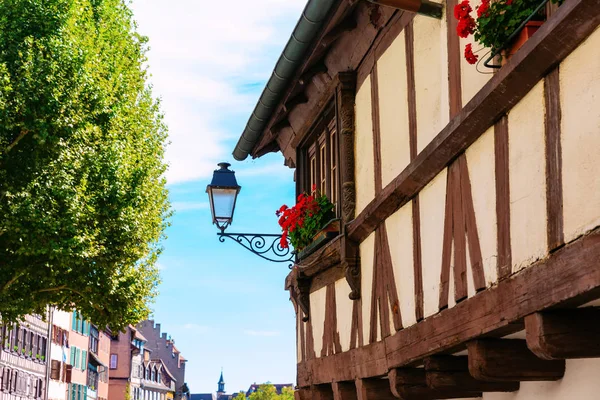 Tarihsel Yarı Ahşap Evi Ortaçağ Bölgesinde Petite France Strasbourg Fransa — Stok fotoğraf