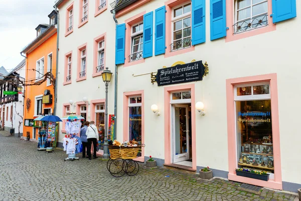 Ruedesheim Rhein Germania Aprilie 2018 Clădiri Din Orașul Vechi Ruedesheim — Fotografie, imagine de stoc