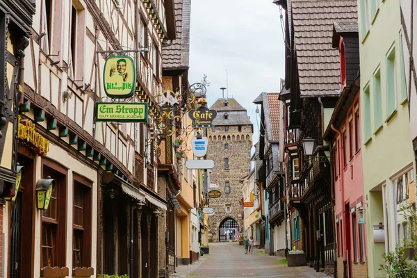 Linz Rhein Germania Mai 2018 Orașul Vechi Linz Rhein Persoane — Fotografie, imagine de stoc