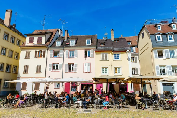 Strasbourg France Septembre 2018 Place Dans Vieille Ville Avec Des — Photo