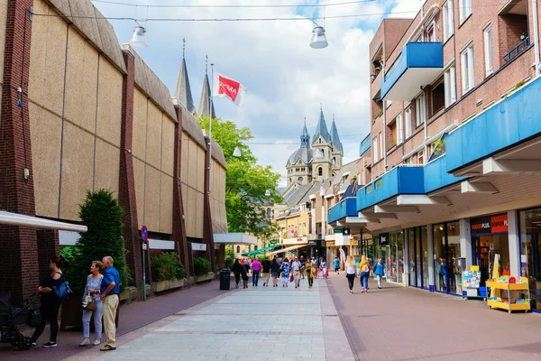 Roermond Holanda Agosto 2018 Rua Comercial Centro Cidade Roermond Com — Fotografia de Stock