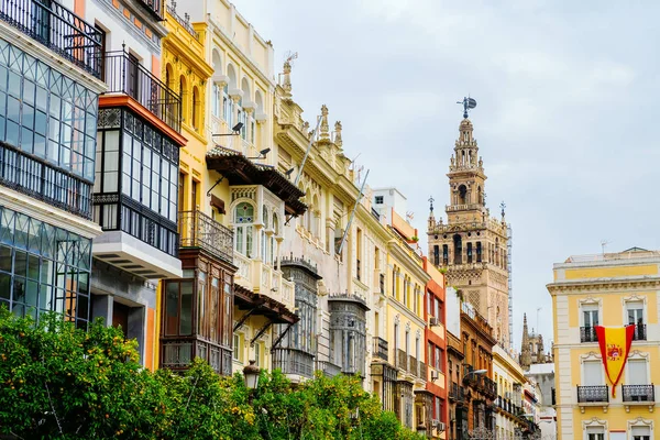 Bild Von Historischen Gebäuden Entlang Der Plaza San Francisco Sevilla — Stockfoto