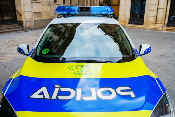Σεβίλλη Ισπανία Νοεμβρίου 2018 Αυτοκίνητο Της Αστυνομίας Στη Σεβίλλη Σεβίλλη — Φωτογραφία Αρχείου
