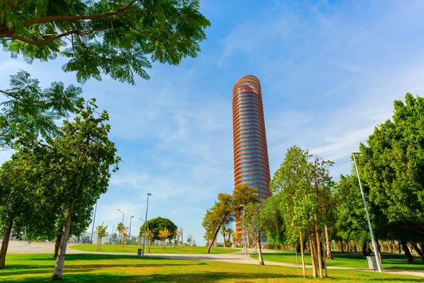 Севилья Испания Ноября 2018 Года Офисный Небоскреб Torre Sevilla Башня — стоковое фото
