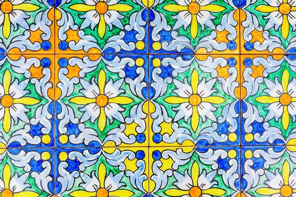 Background Picture Traditional Andalusian Tiles Seville Spain — Stock Photo, Image