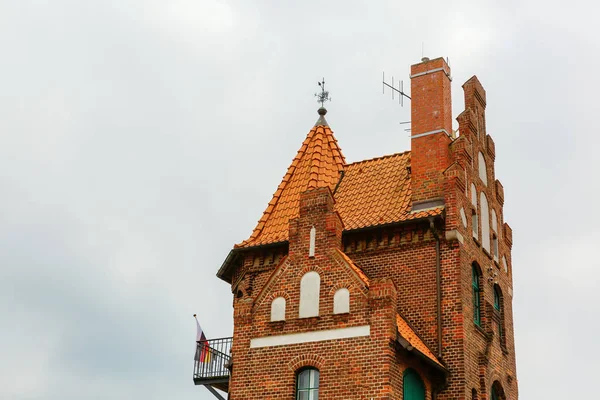 Retrato Casa Piloto Histórica Porto Stralsund Alemanha — Fotografia de Stock