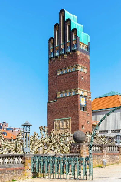 Darmstadt Alemanha Abril 2018 Wedding Tower Mathildenhoehe Darmstadt Torre Foi — Fotografia de Stock