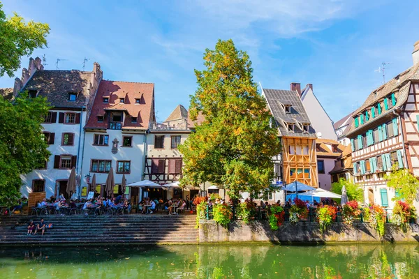 Straatsburg Frankrijk September 2018 Uitzicht Wijk Petite France Met Niet — Stockfoto