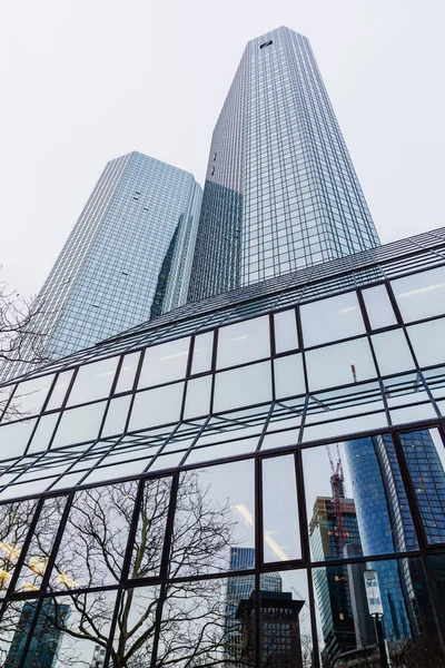 Frankfurt Main Germany January 2019 Deutsche Bank Twin Towers Frankfurt — Stock Photo, Image