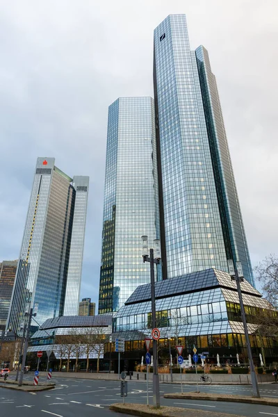 Fráncfort Del Meno Alemania Enero 2019 Deutsche Bank Twin Towers — Foto de Stock