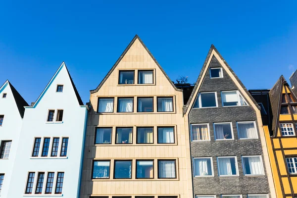 Imagen Fachadas Dos Aguas Casas Casco Antiguo Histórico Colonia Alemania — Foto de Stock