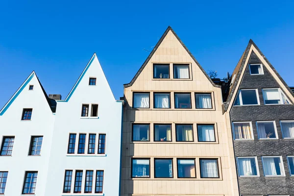 Фото Гейбл Фасадов Домов Историческом Старом Городе Кёльна Германия — стоковое фото